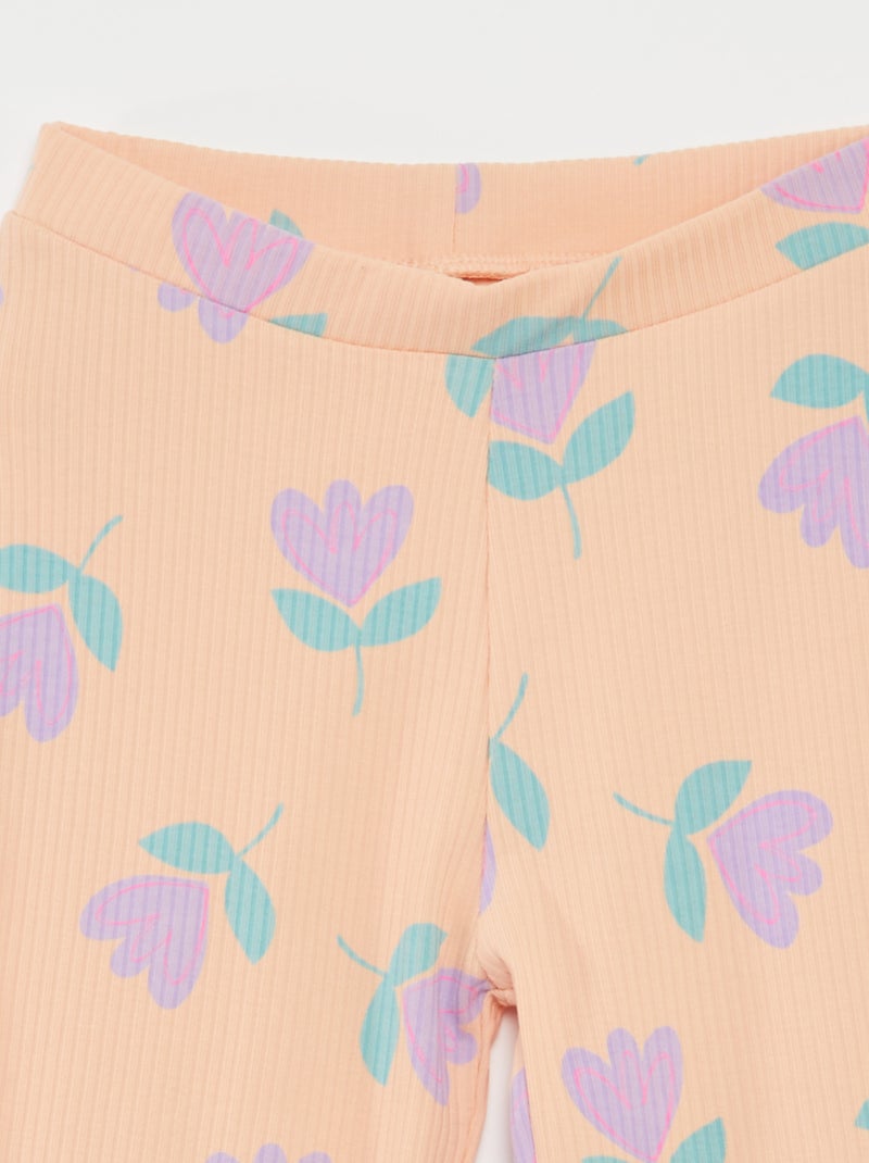 Legging côtelé ORANGE - Kiabi
