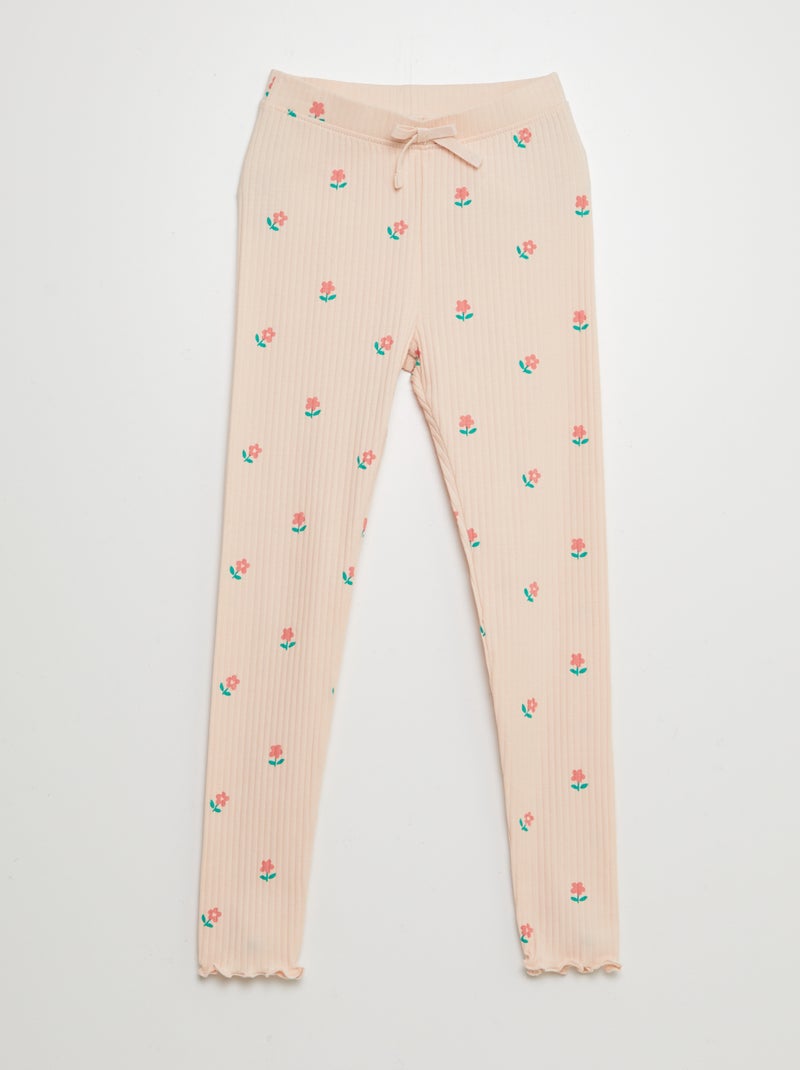 Legging côtelé Rose clair - Kiabi