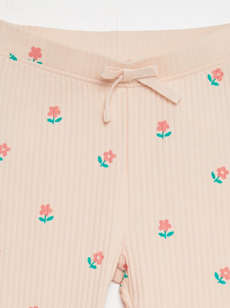 Legging côtelé Rose clair - Kiabi