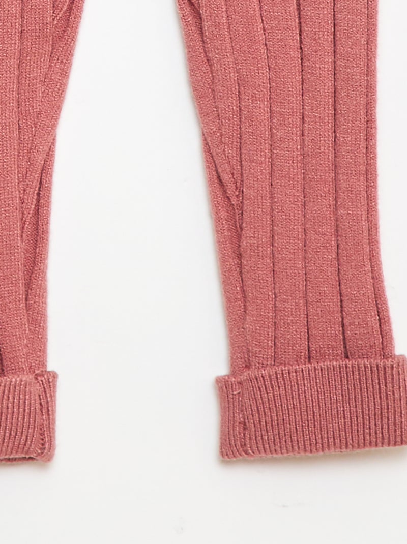 Legging côtelé Rose - Kiabi