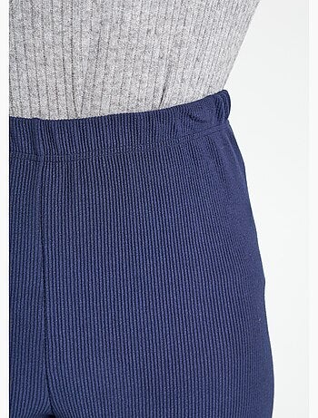 Legging côtelé taille élastiquée