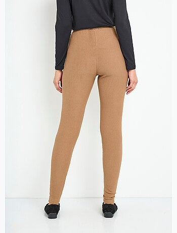 Legging côtelé taille élastiquée