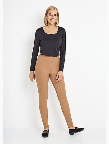 Legging côtelé taille élastiquée