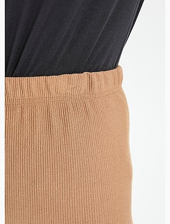 Legging côtelé taille élastiquée