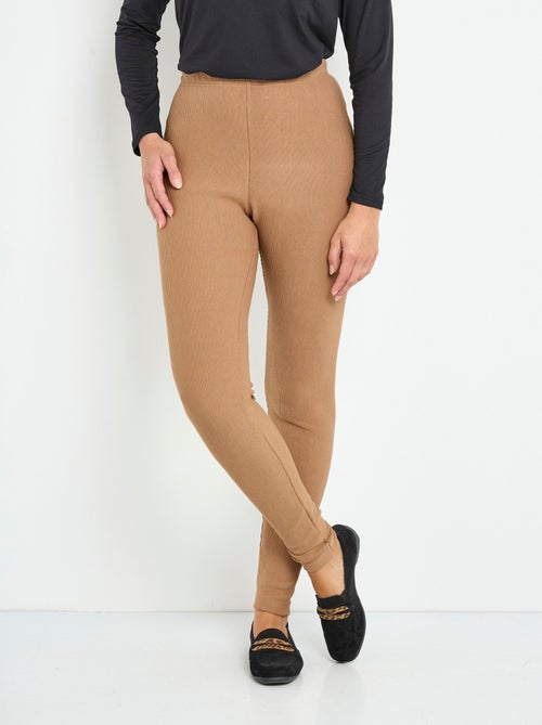 Legging côtelé taille élastiquée - Kiabi