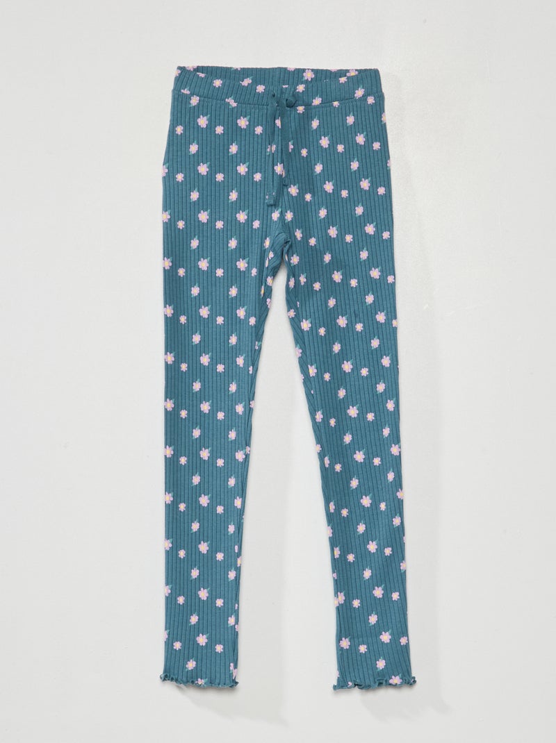 Legging côtelé Vert - Kiabi