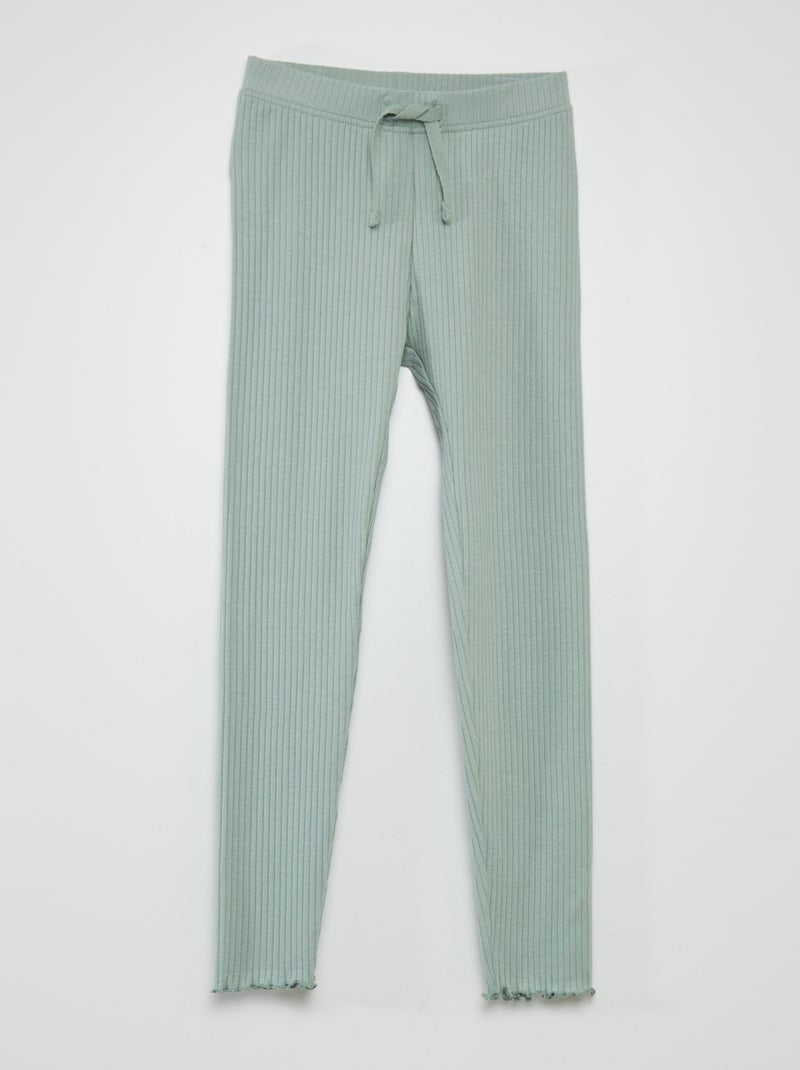 Legging côtelé Vert - Kiabi