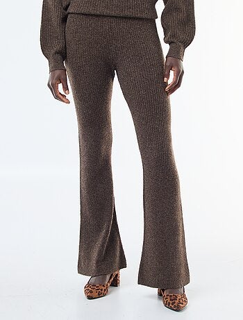 Legging côtelée en matière douce