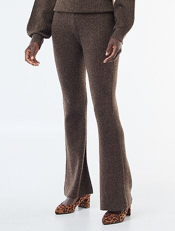 Legging côtelée en matière douce