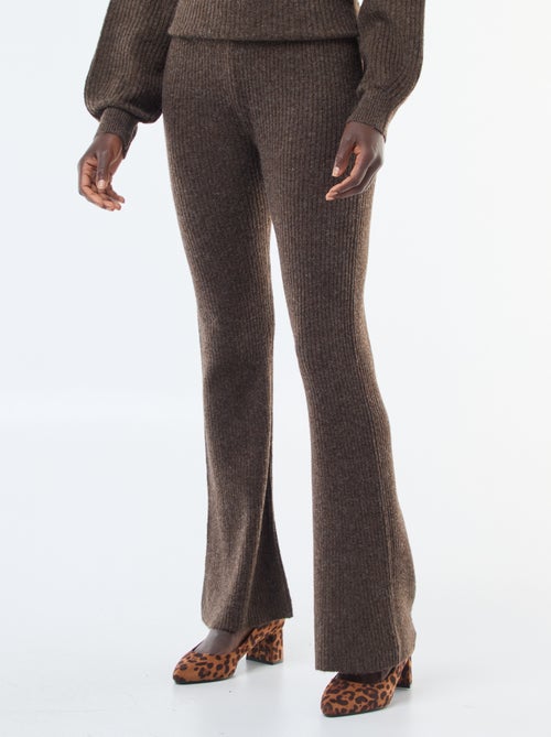 Legging côtelée en matière douce - Kiabi