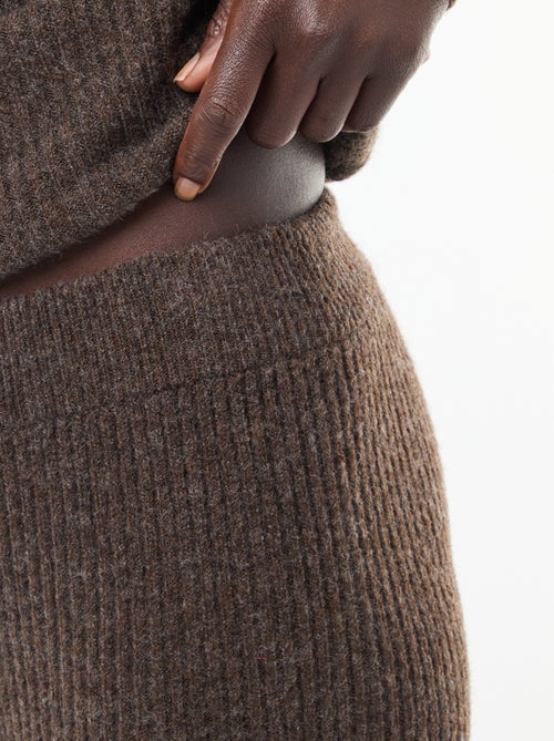 Legging côtelée en matière douce - Kiabi