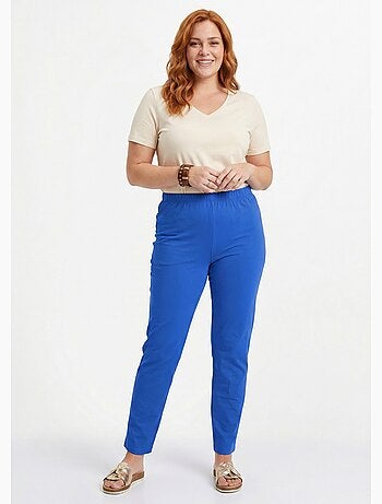 Legging coton stretch taille élastiquée - afibel