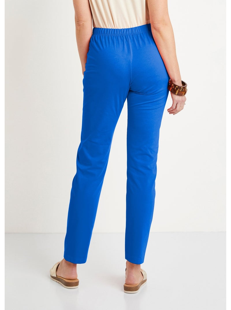 Legging coton stretch taille élastiquée - afibel Bleu - Kiabi