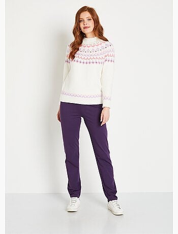 Legging coton stretch taille élastiquée - afibel