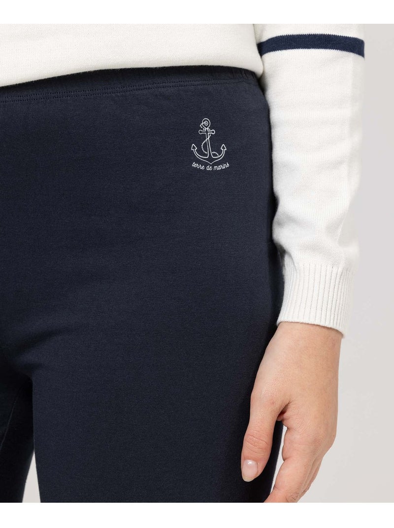 Legging court - terre de marins Bleu marine - Kiabi
