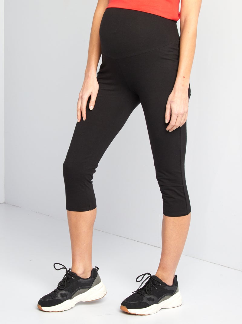 Legging court 7/8 grossesse noir Maternité Femme Kiabi