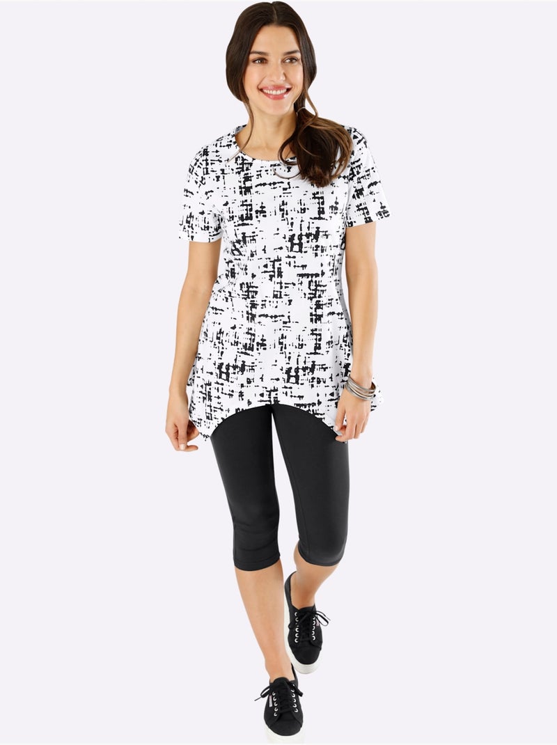 Legging court avec ceinture élastique et coupe ajustée - Taille standard - Moda Vilona Noir - Kiabi