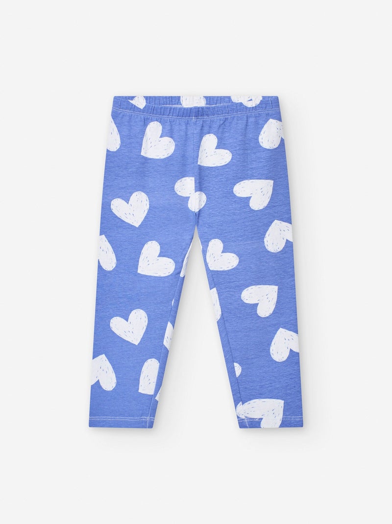 Legging Court avec Motif Bleu - Kiabi