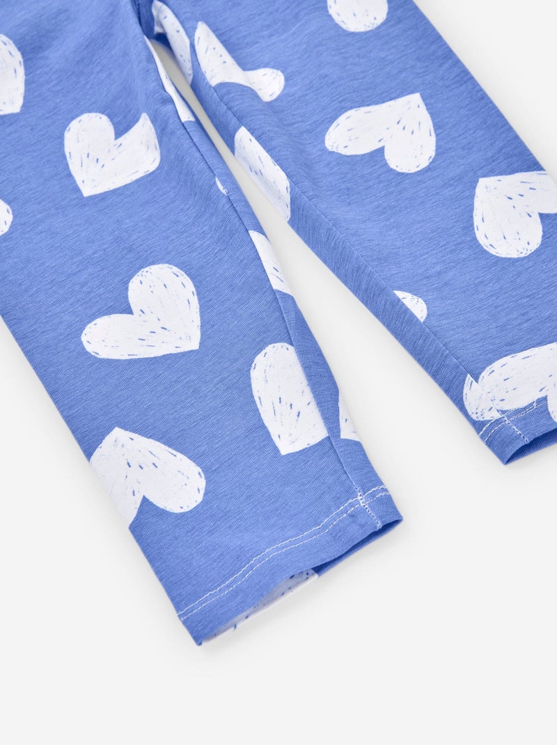 Legging Court avec Motif Bleu - Kiabi