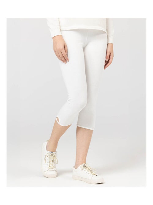 Legging court blanc femme - Kiabi