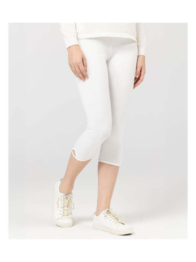 Legging court blanc femme Blanc - Kiabi