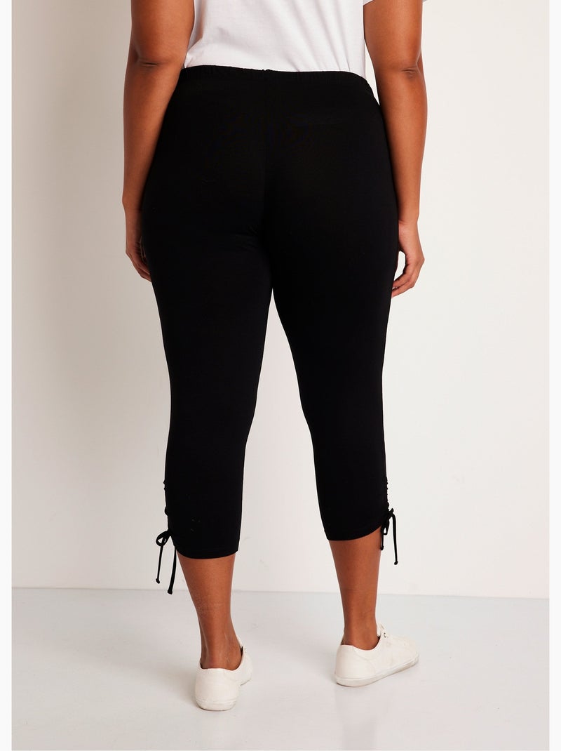 Legging court ceinture élastiqué - Afibel Noir - Kiabi