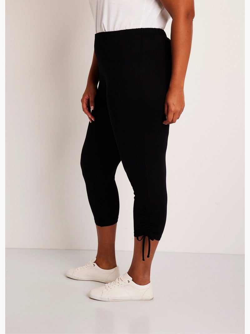 Legging court ceinture élastiqué - Afibel Noir - Kiabi