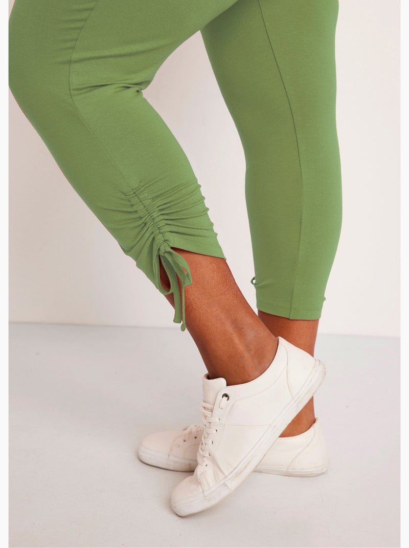 Legging court ceinture élastiqué - Afibel Vert - Kiabi