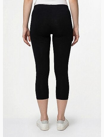 Legging court ceinture élastiqué bas brodés - Afibel