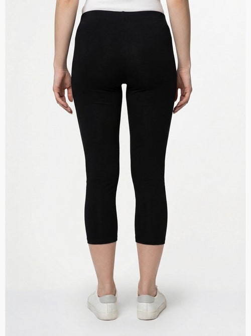 Legging court ceinture élastiqué bas brodés - Afibel - Kiabi