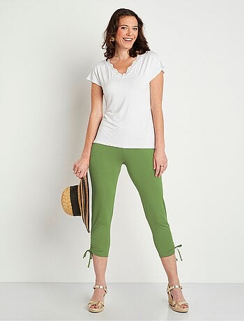 Legging court ceinture élastiqué