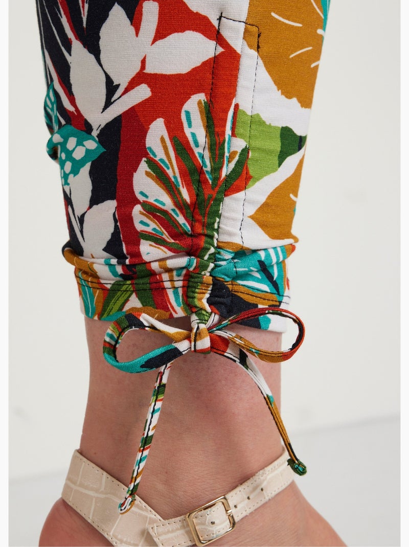 Legging court ceinture élastiqué Vert - Kiabi