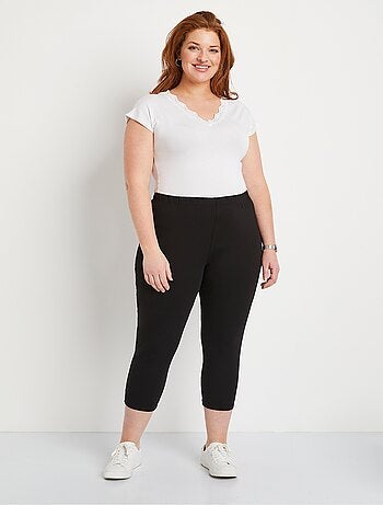 Legging court coton taille élastiquée - Afibel