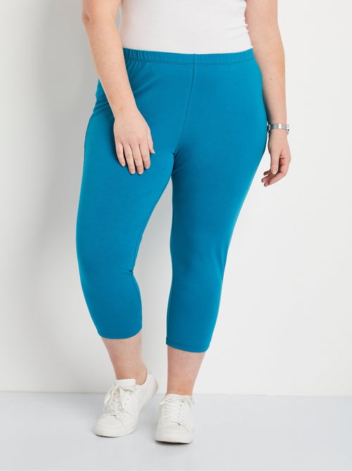 Legging court coton taille élastiquée - Afibel - Kiabi