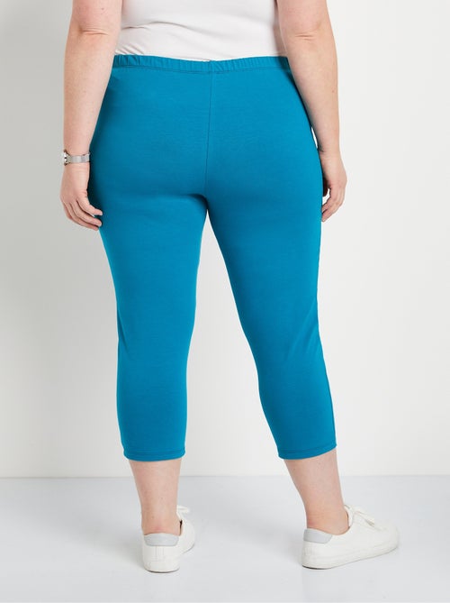 Legging court coton taille élastiquée - Kiabi