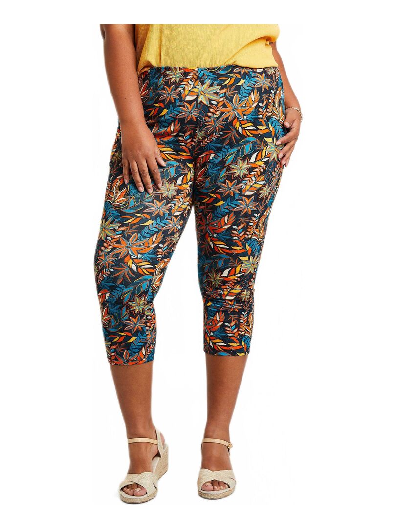 Legging court coton taille élastiquée Multicolore - Kiabi