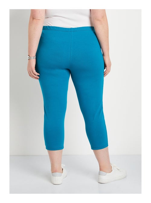 Legging court coton taille élastiquée - Kiabi