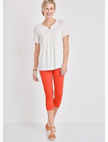 Legging court coton uni ou imprimé - Afibel