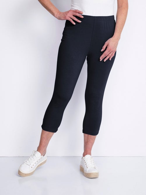 Legging court coton uni ou imprimé - Kiabi