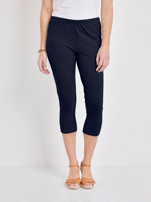 Legging court coton uni ou imprimé - Kiabi