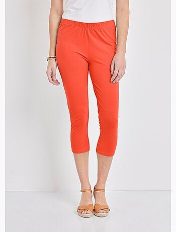 Legging court coton uni ou imprimé