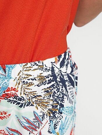 Legging court coton uni ou imprimé