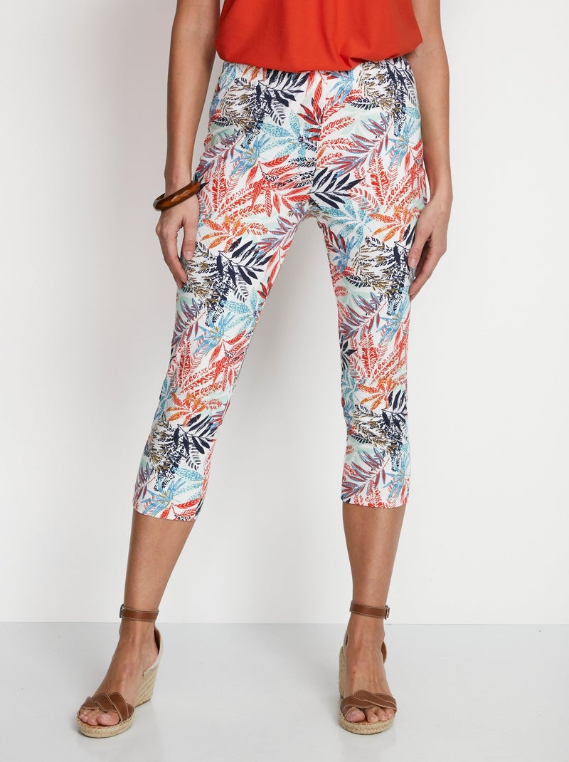 Legging court coton uni ou imprimé Multicolore - Kiabi