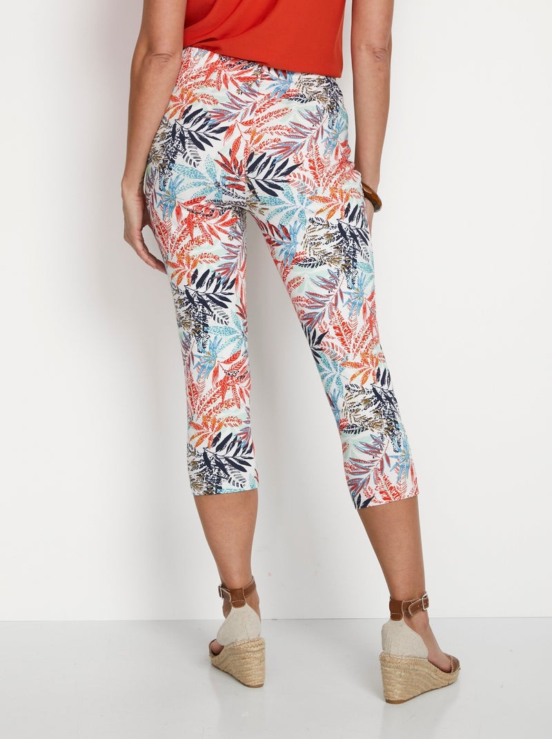 Legging court coton uni ou imprimé Orange - Kiabi