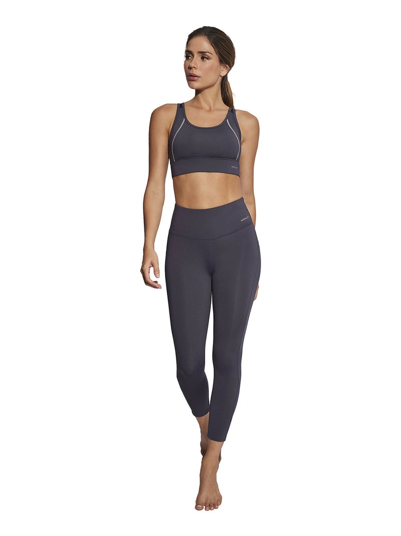 Legging court de sport Tech ST5 Gris - Kiabi