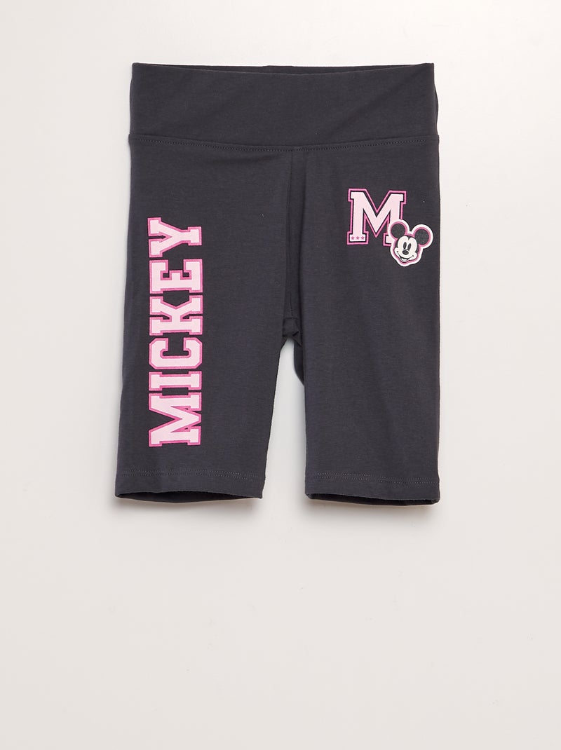 Legging court en jersey 'Mickey' 'Disney' Gris foncé - Kiabi