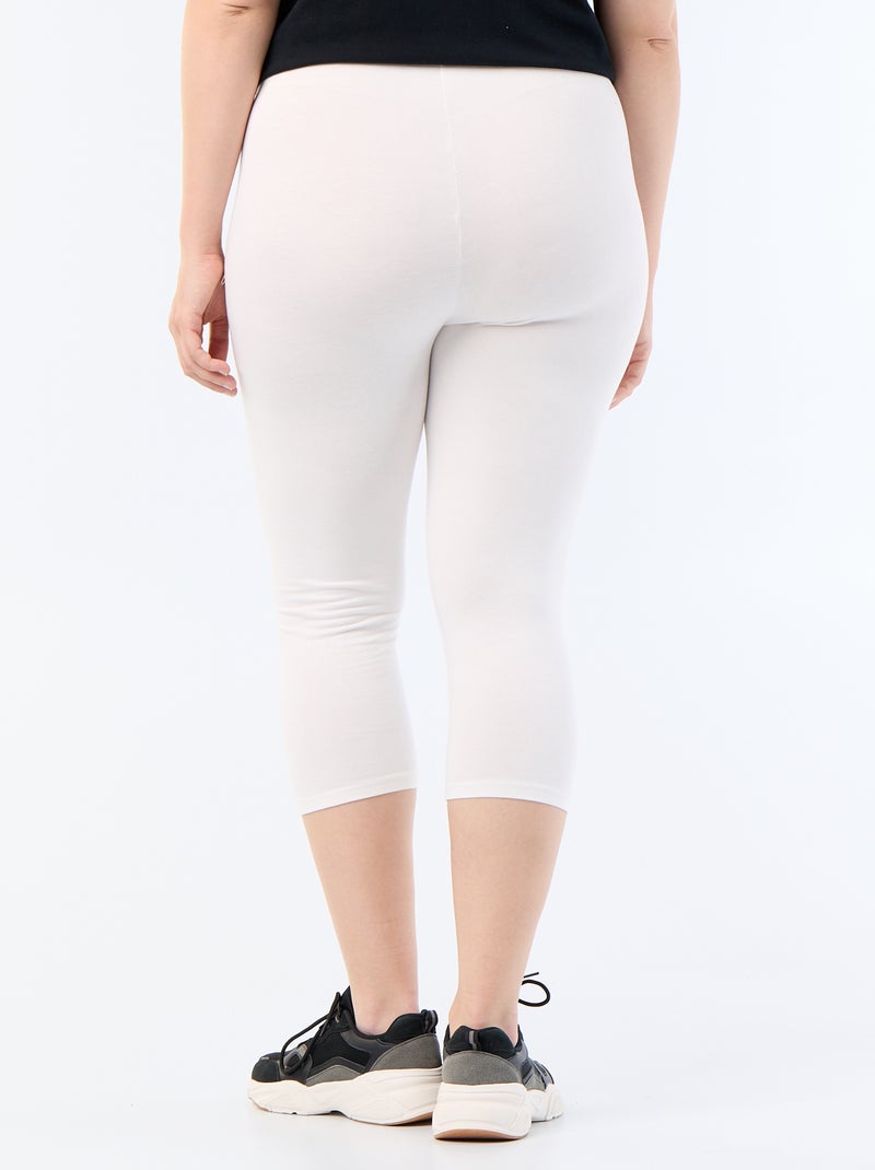 Legging court en maille Blanc - Kiabi