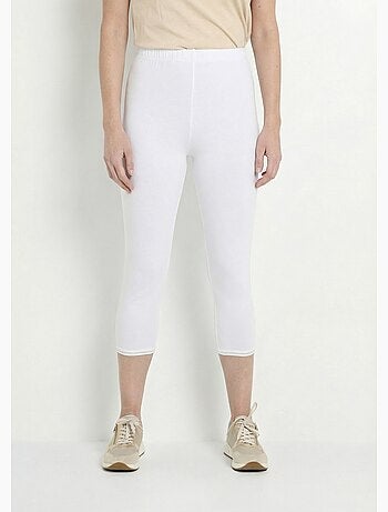 Legging court galon ajouré coton stretch - afibel