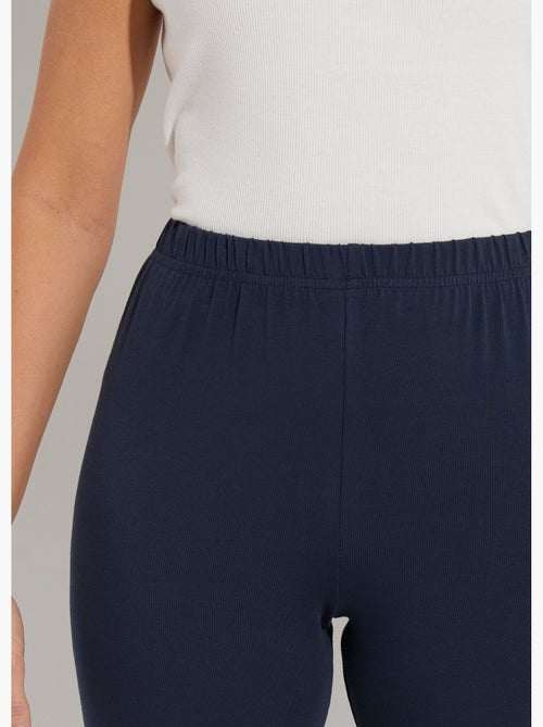 Legging court galon ajouré coton stretch - afibel - Kiabi
