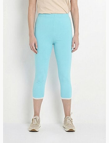 Legging court galon ajouré coton stretch - afibel